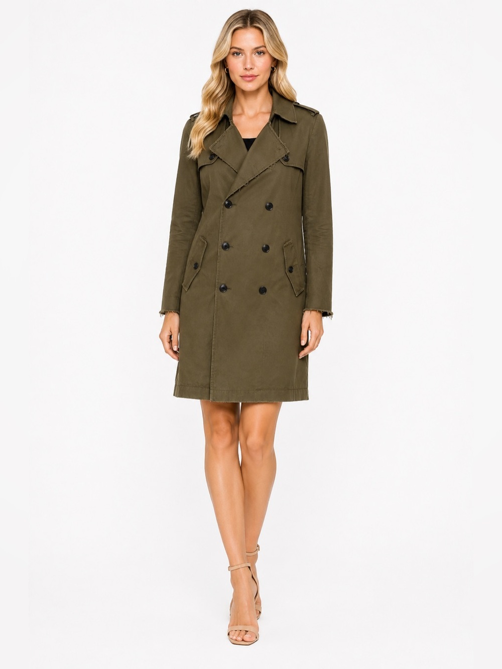 Zadig & Voltaire Green  Trench Coat Women's Size S Small (MRSP $850)
